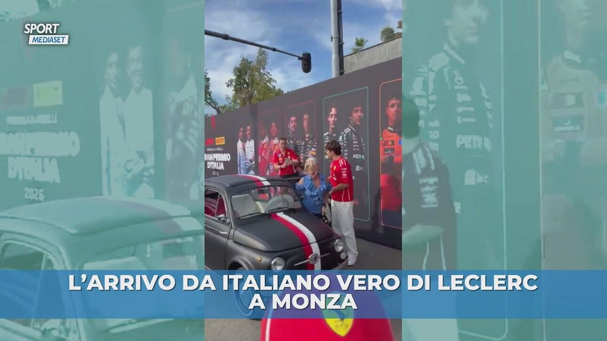 Leclerc arriva a Monza da vero italiano