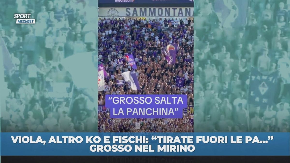 "Grosso salta la panchina": contestazione dei tifosi Fiorentina