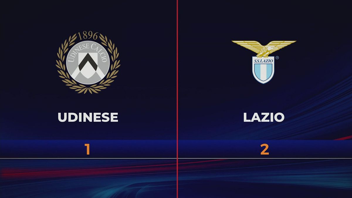 Udinese-Lazio 1-2: gli highlights