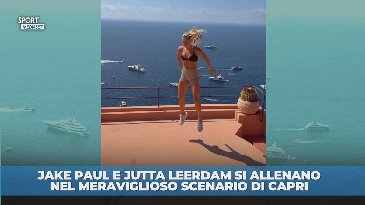 Jutta e Jake Paul, allenamento a Capri da sballo