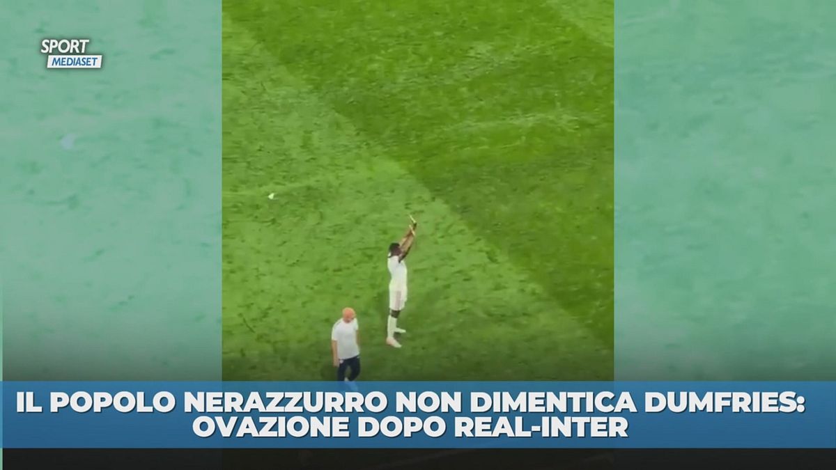 Il popolo nerazzurro non dimentica Dumfries: ovazione a fine Real-Inter