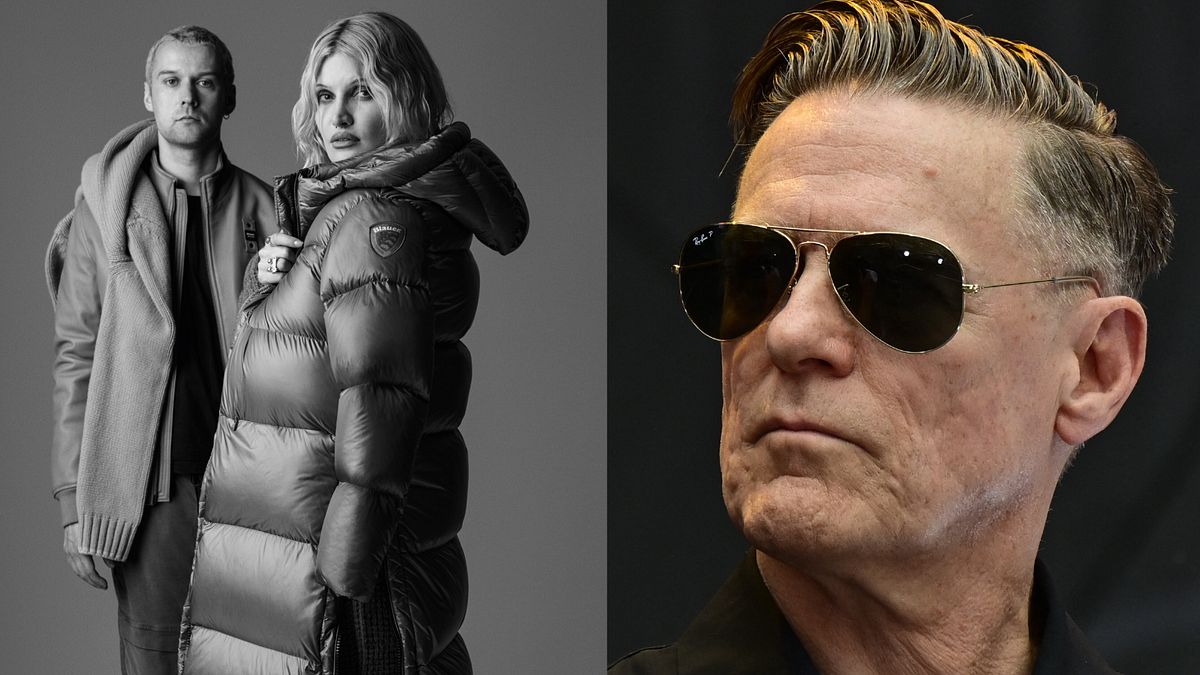 Bryan Adams per Blauer, la nuova campagna autunno inverno 2026-2027: Cassyette e Ben Kidson. Nell'altro scatto, un primo piano del musicista e fotografo