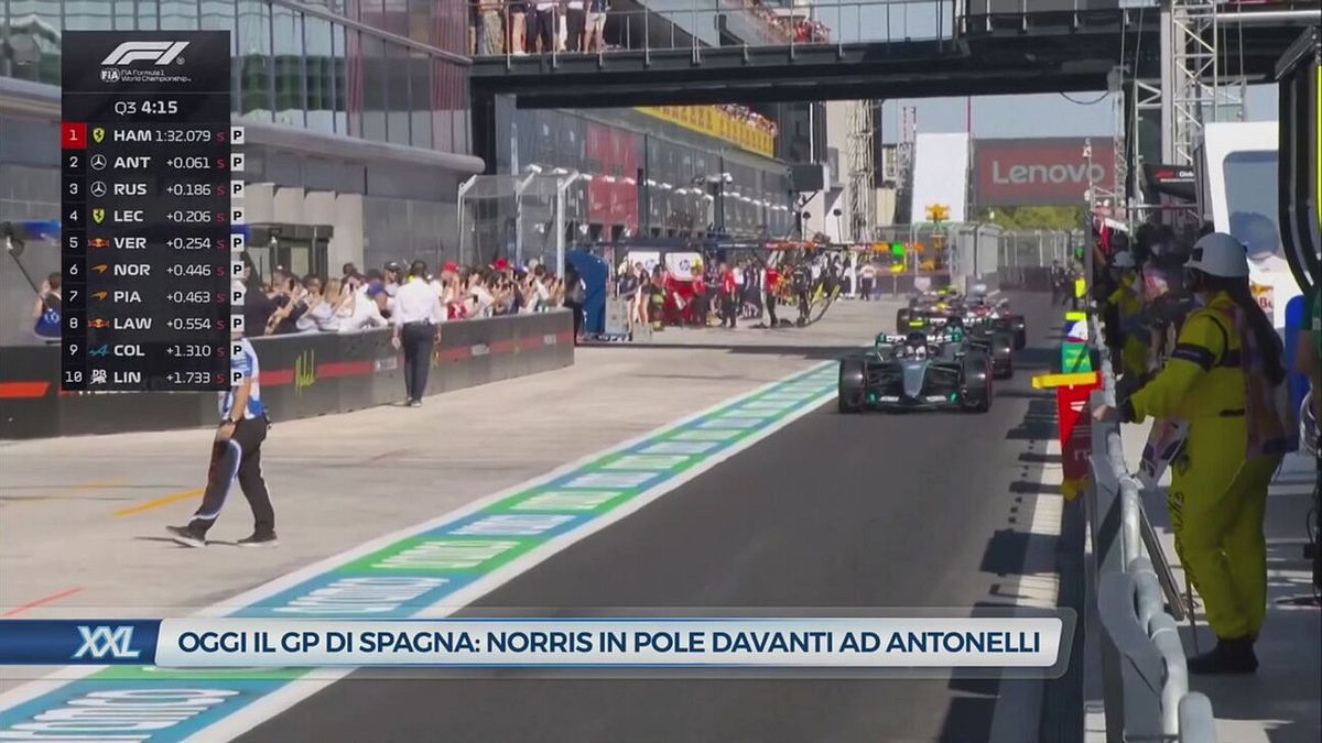 Oggi il Gp di Spagna: Norris in pole davanti ad Antonelli