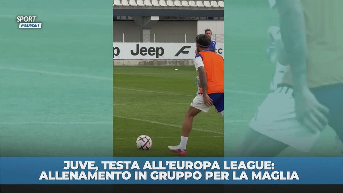 Juve, testa all'Europa League: allenamento sotto gli occhi di Spalletti