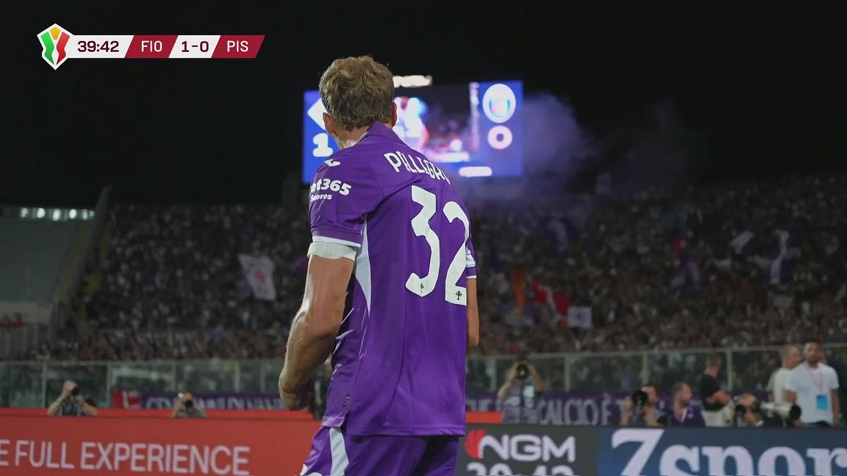 Scuffet para ma Pellegrino ribadisce in rete, Fiorentina-Pisa 1-0