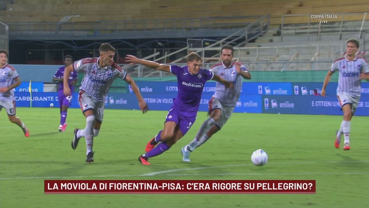 La moviola di Fiorentina-Pisa: su Pellegrino c'era rigore?