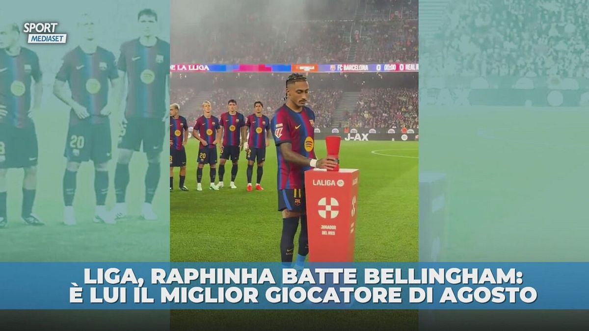 Raphinha vince il premio di miglior giocatore di agosto in Liga