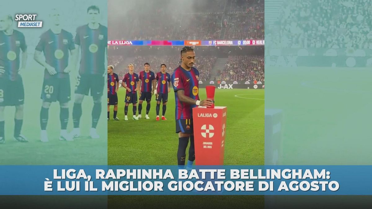 Raphinha vince il premio di miglior giocatore di agosto in Liga