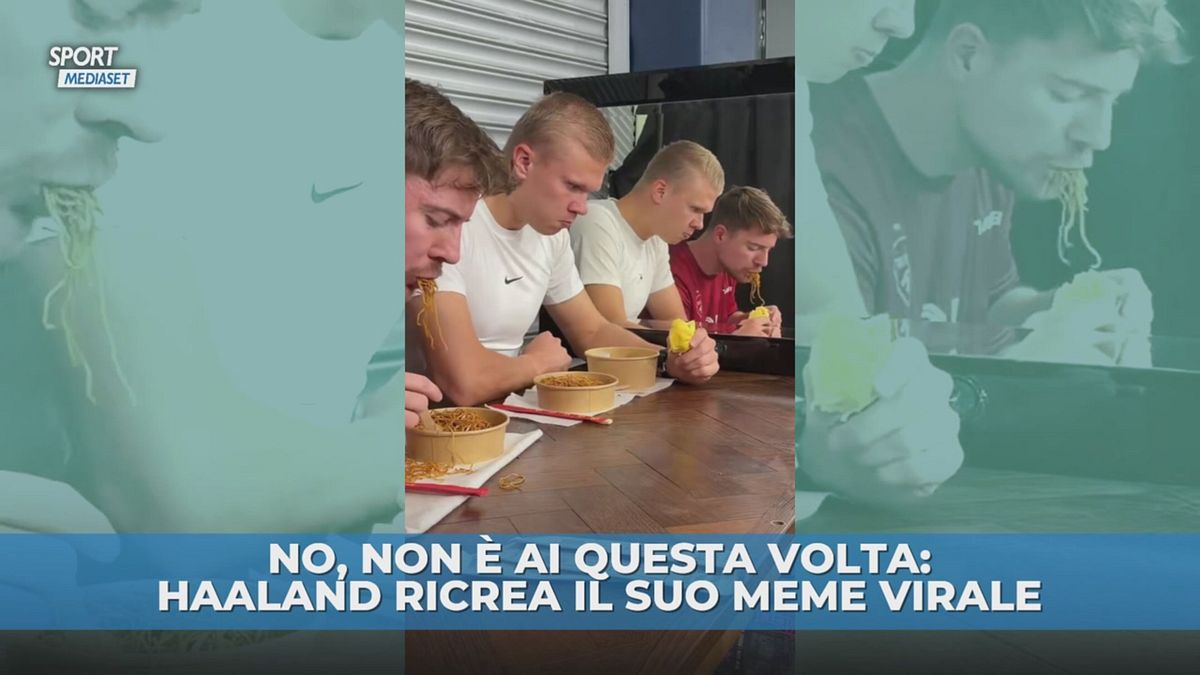 Haaland ricrea il suo meme
