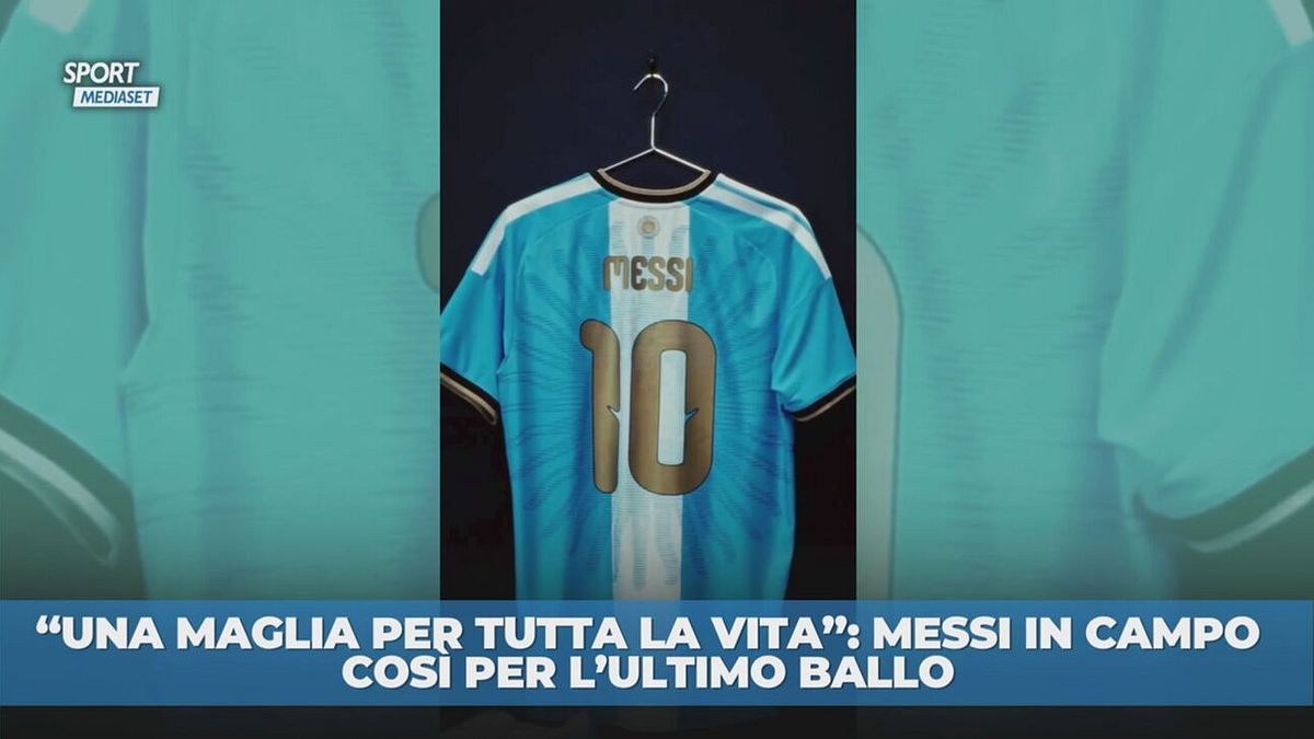 Messi presenta la maglia che indosserà per l'ultimo ballo con l'Argentina