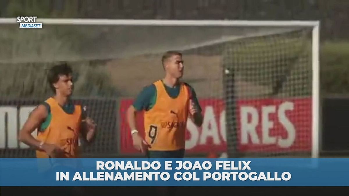 L'allenamento di Cr7 e Joao Felix