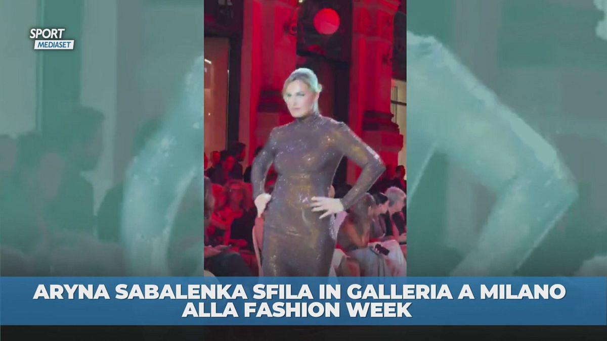 Sabalenka in passerella alla Miano Fashion Week