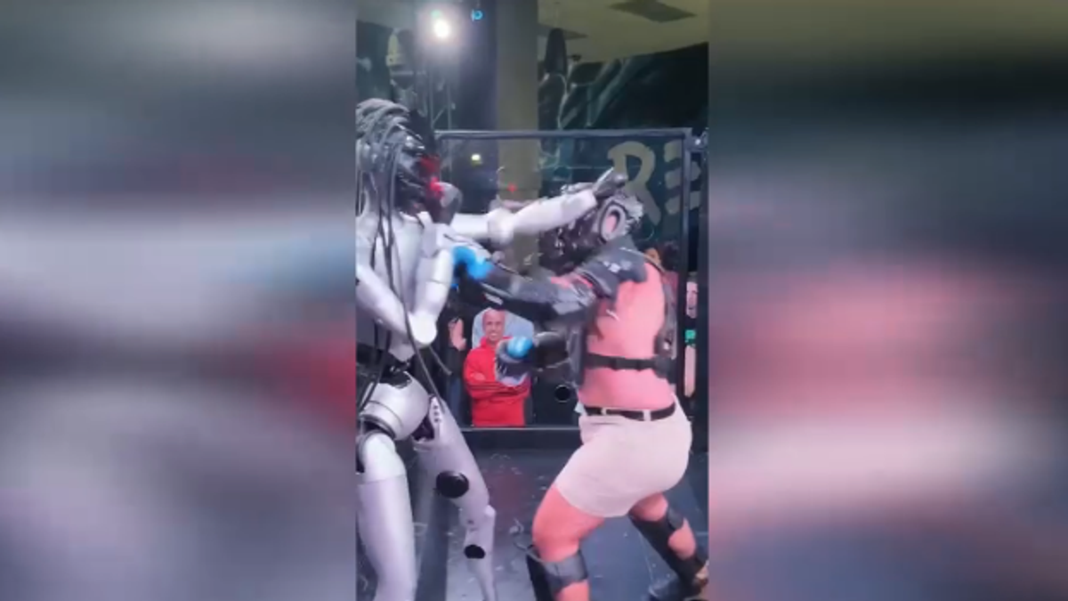 Primo scontro sul ring tra un robot e un essere umano: influencer ko