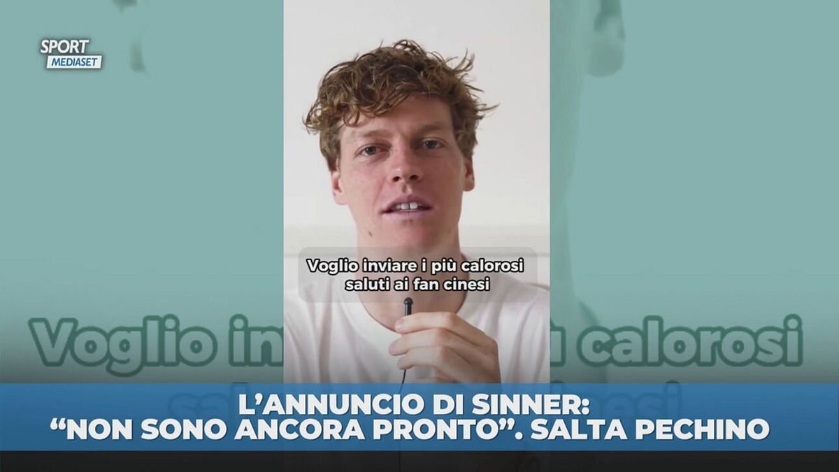 L'annuncio di Sinner: "Non rientro a Pechino"