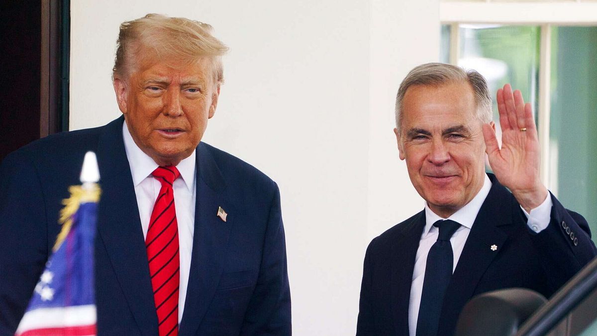 Il presidente Usa Donald Trump e il primo ministro del Canada Mark Carney