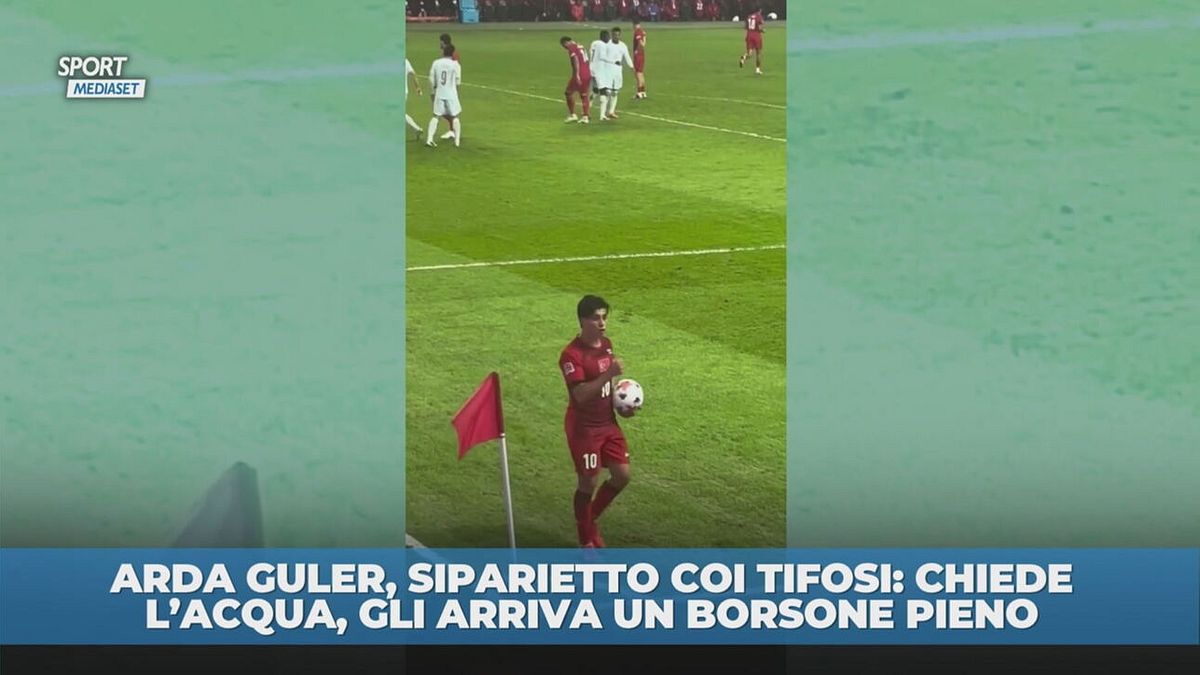 Arda Guler, show con i tifosi: chiede l'acqua e loro…