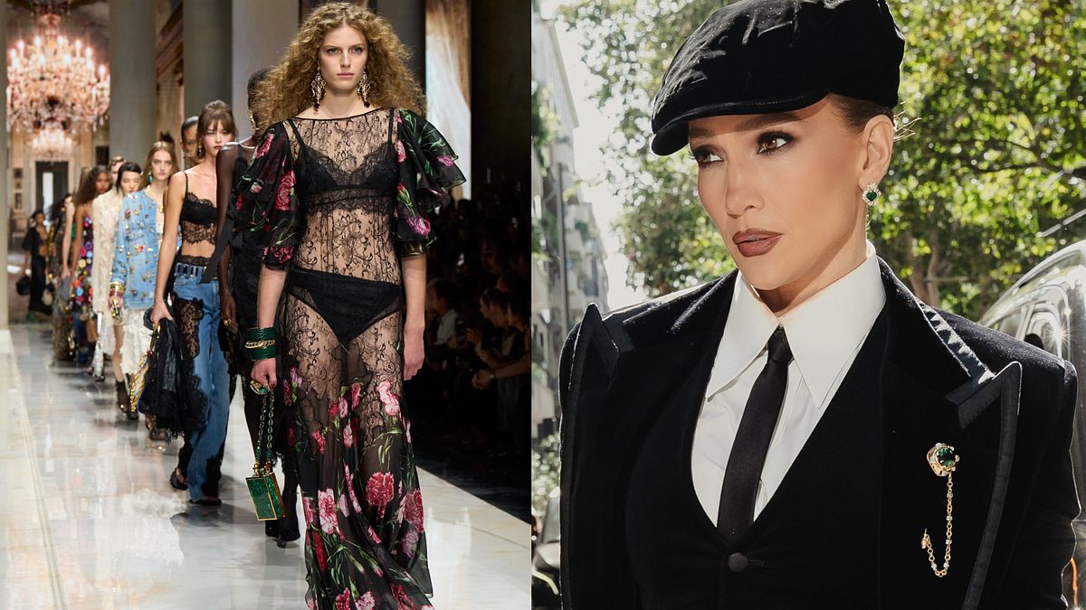 Dolce&Gabbana donna primavera estate 2027: il finale della sfilata "Stravaganza Siciliana" e il look di Jennifer Lopez (courtesy of Dolce&Gabbana)
