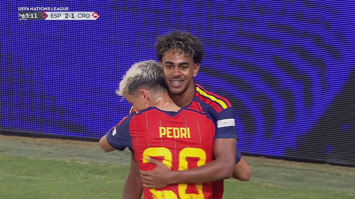 63' | Gol di Yamal (Spagna-Croazia 3-1)