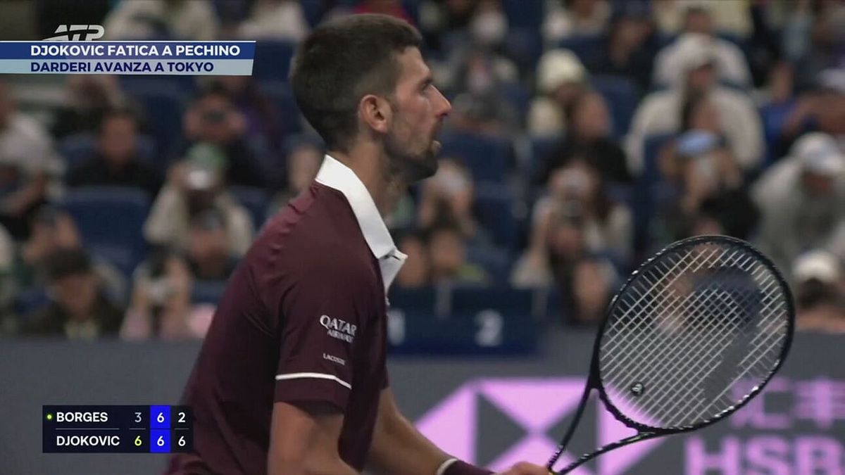 Djokovic fatica a Pechino