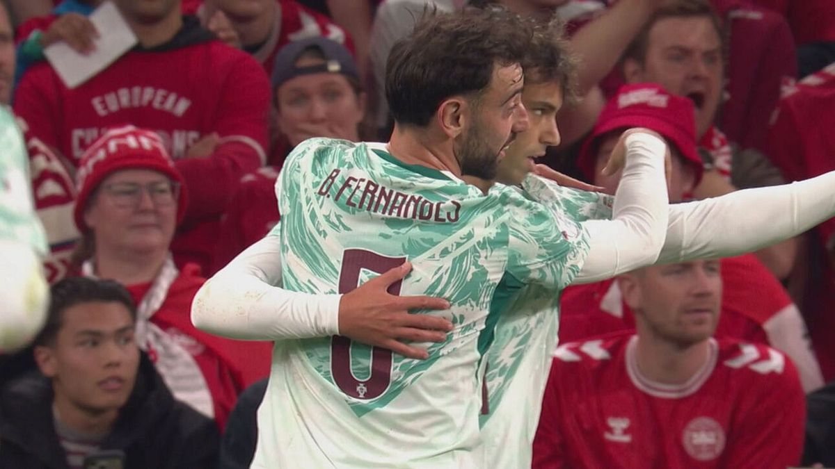 Joao Felix chiude virtualmente i conti: Danimarca-Portogallo 2-4