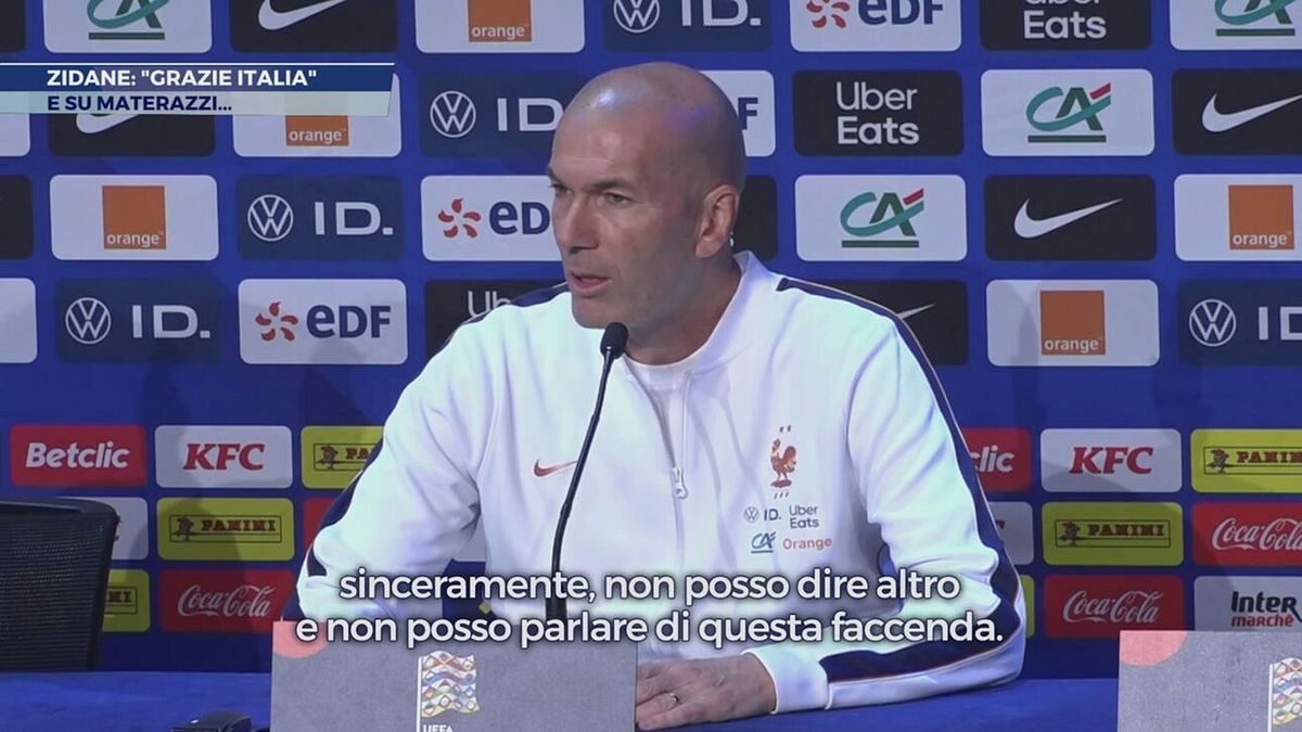Zidane: "Grazie Italia"