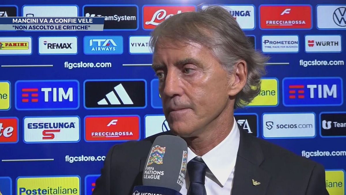 Mancini va a gonfie vele