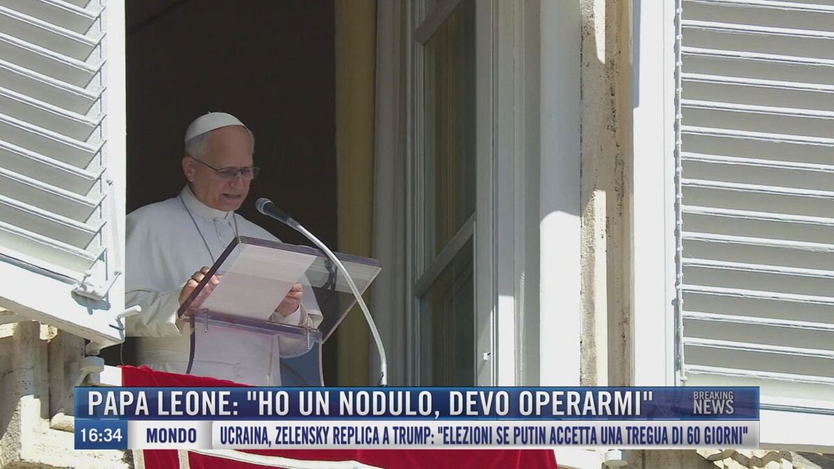 Breaking News delle 16.30 | Papa Leone: "Ho un nodulo, devo operarmi"