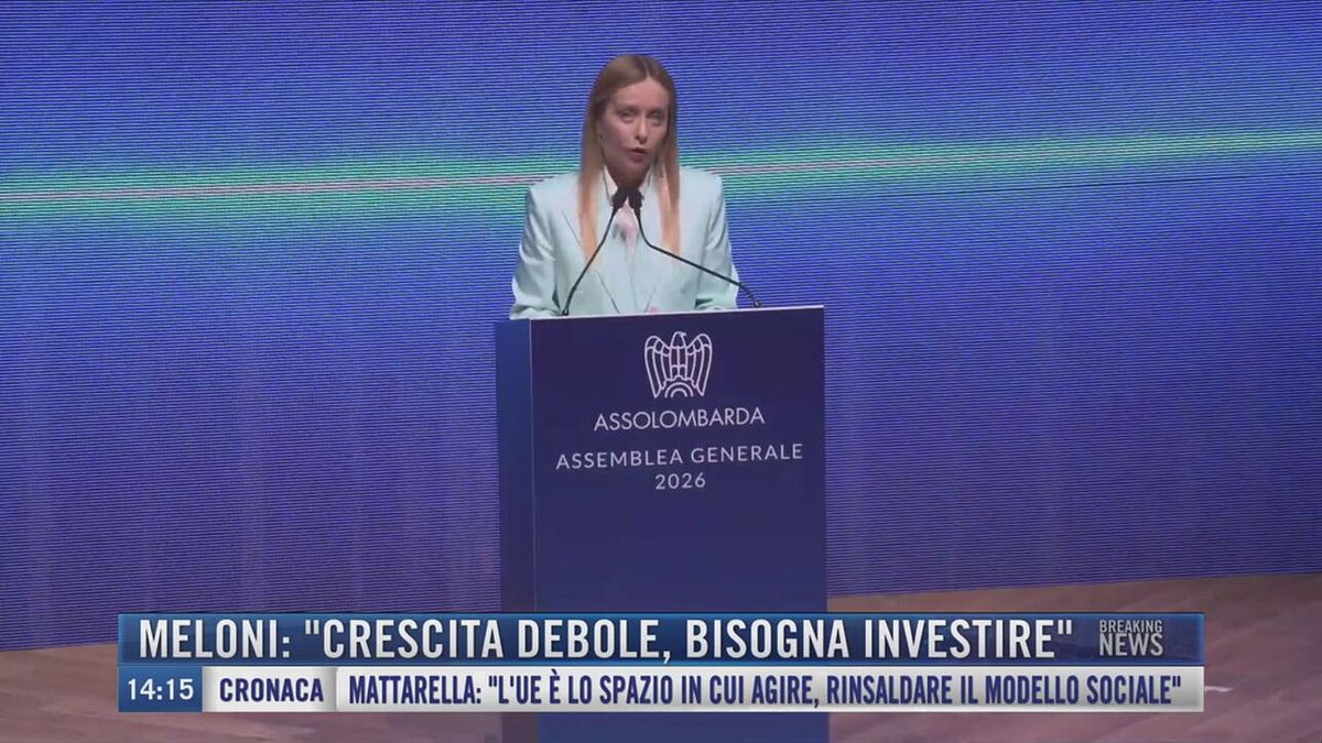 Breaking News delle 14.00 | Meloni: "Crescita debole, bisogna investire"