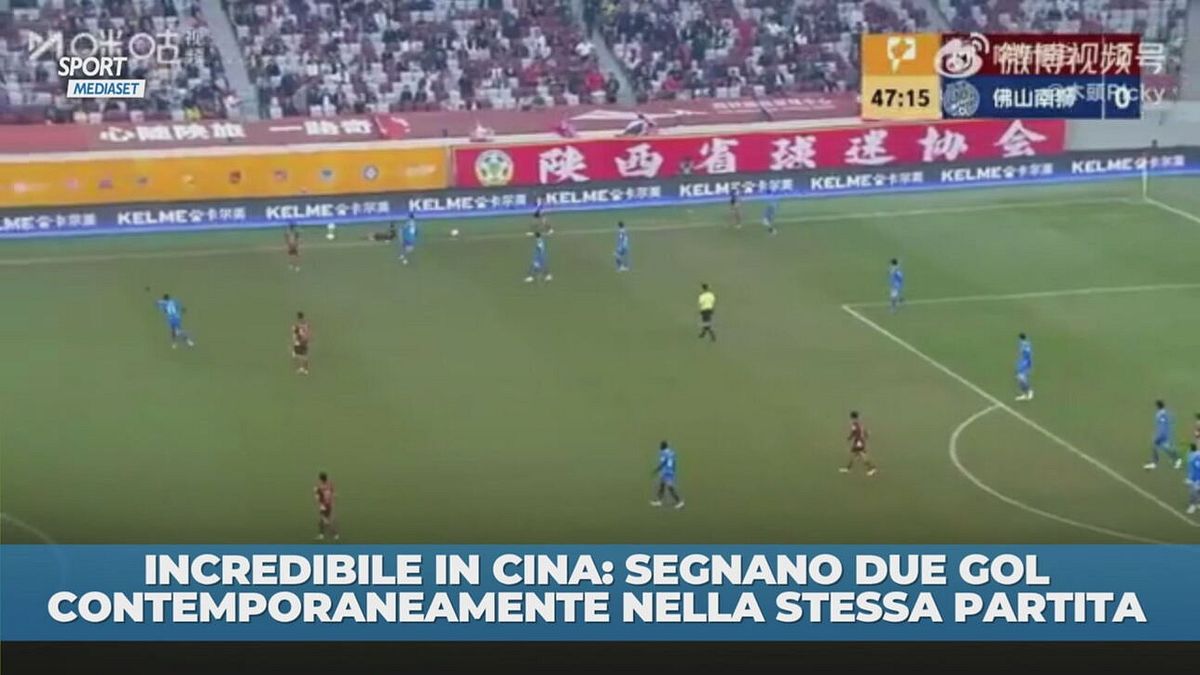 Mai visto in Cina: due gol nello stesso momento nella stessa partita