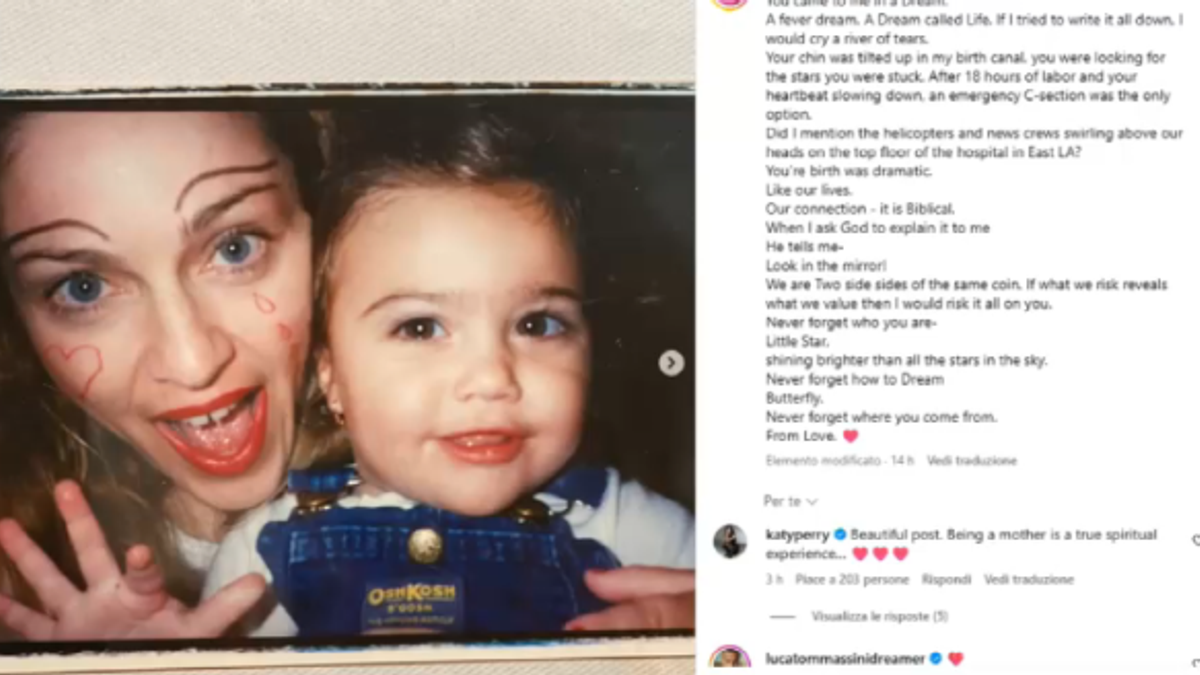 Madonna, lettera da mamma alla figlia 30enne