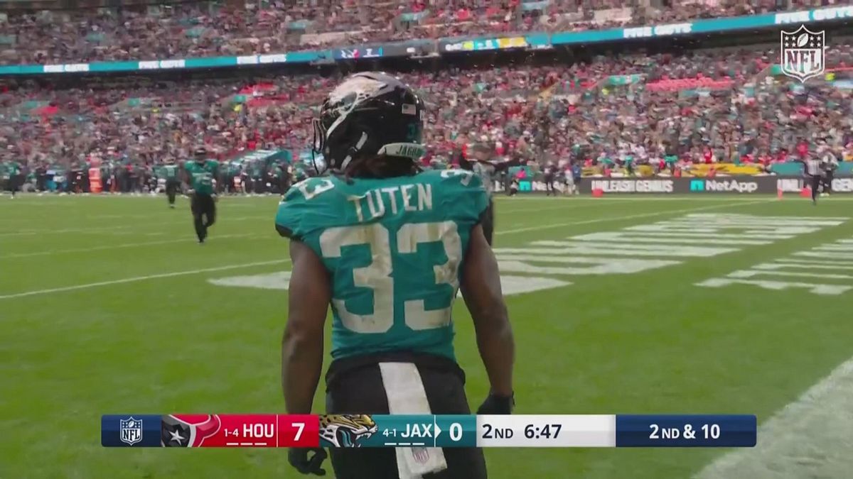 Touchdown dei Jacksonville Jaguars che vanno per l'aggancio