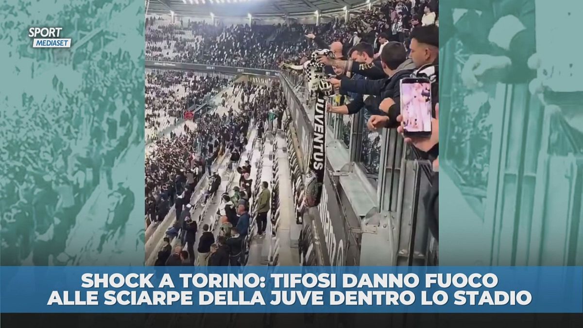 Juve: i tifosi bruciano le sciarpe