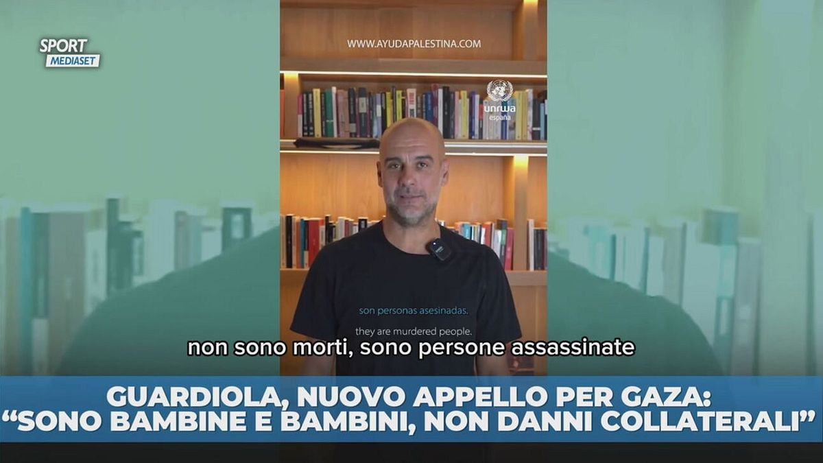 Guardiola: appello per i bambini di Gaza