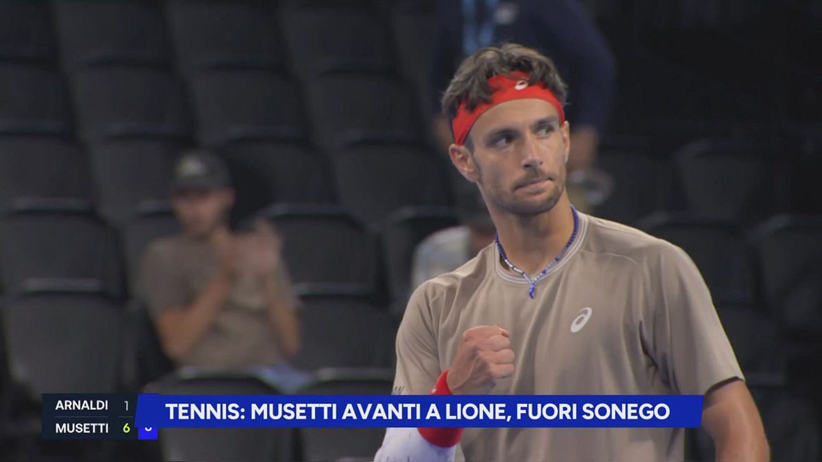 Tennis, Musetti avanti a Lione