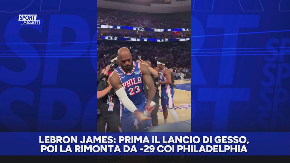 LeBron James: lancio del gesso a Philadelphia