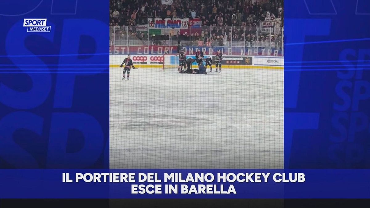 Milano Hockey Club, paura per il portiere Smith: esce in barella