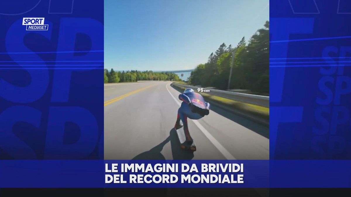Skateboard, record del mondo pazzesco: raggiunge 151 km/h