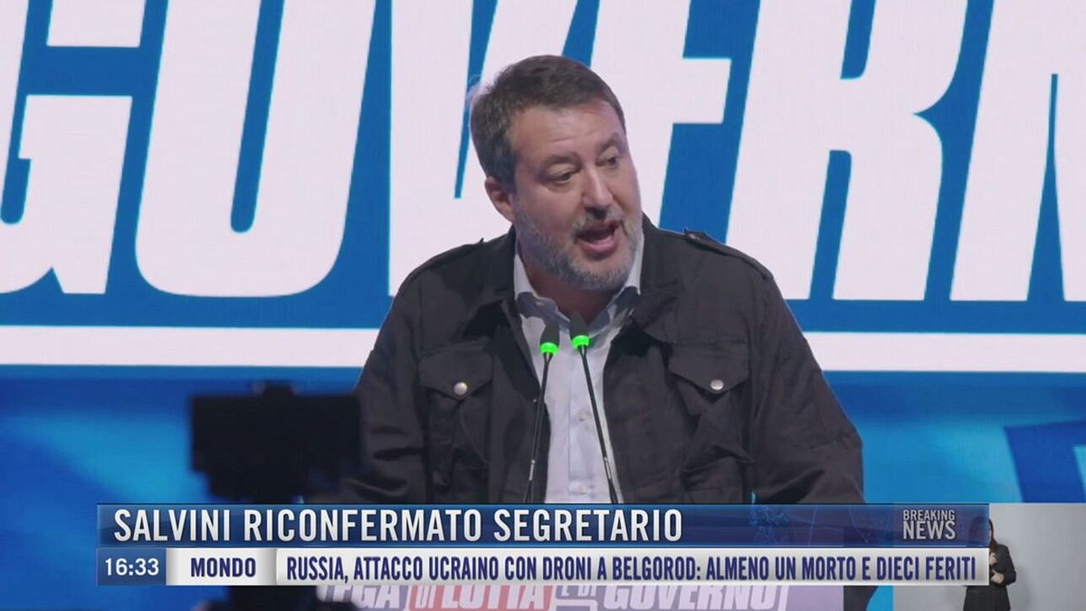 Breaking News delle 16.00 | Salvini riconfermato segretario