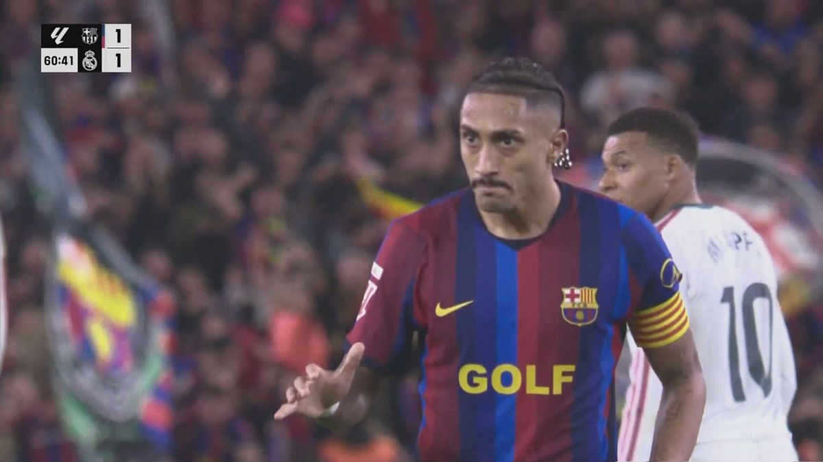 61' | Gol di Raphinha (Barcellona-Real Madrid 1-1)