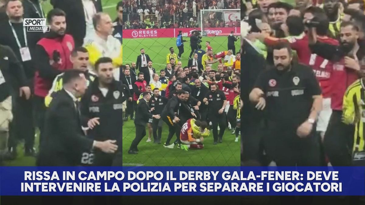 Far west al termine di Gala-Fener: giocatori divisi solo dalla polizia