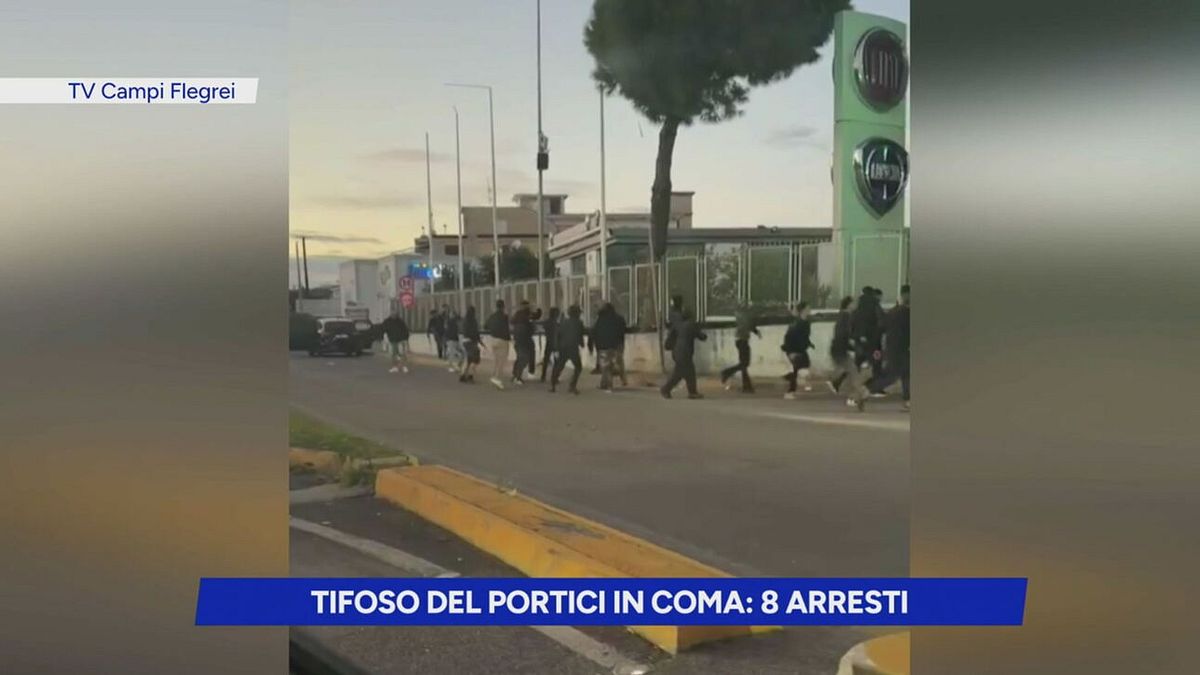 Tifoso del Portici in coma: 8 arresti