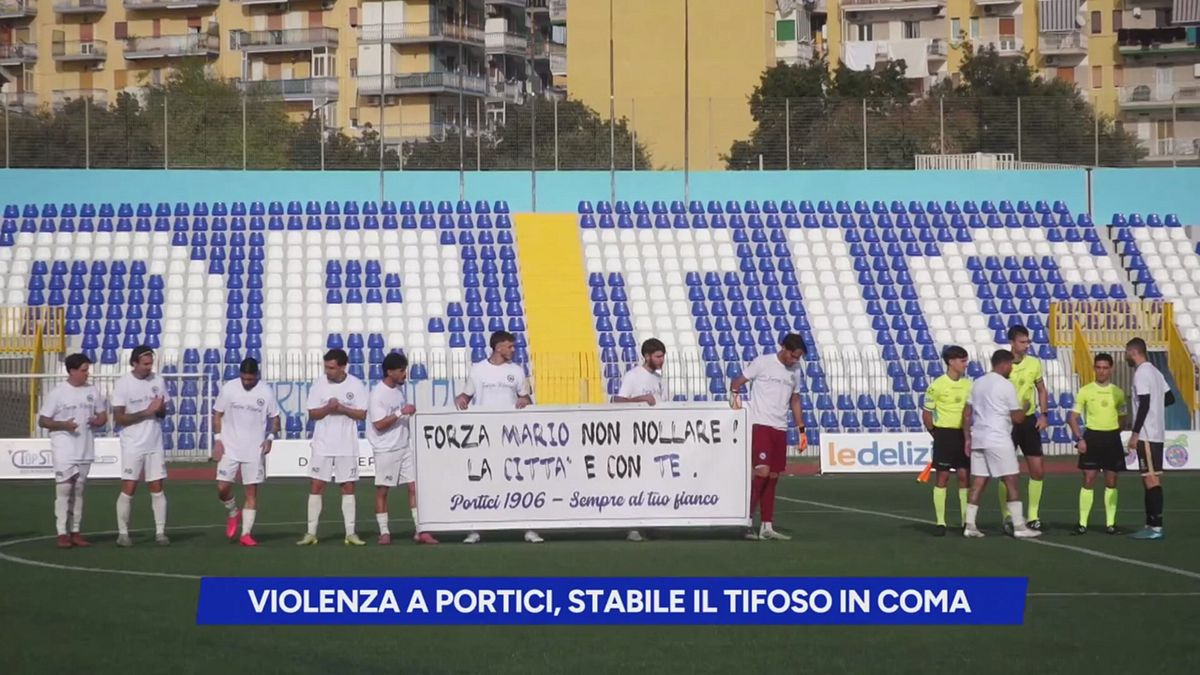 Violenza a Portici, stabile il tifoso in coma