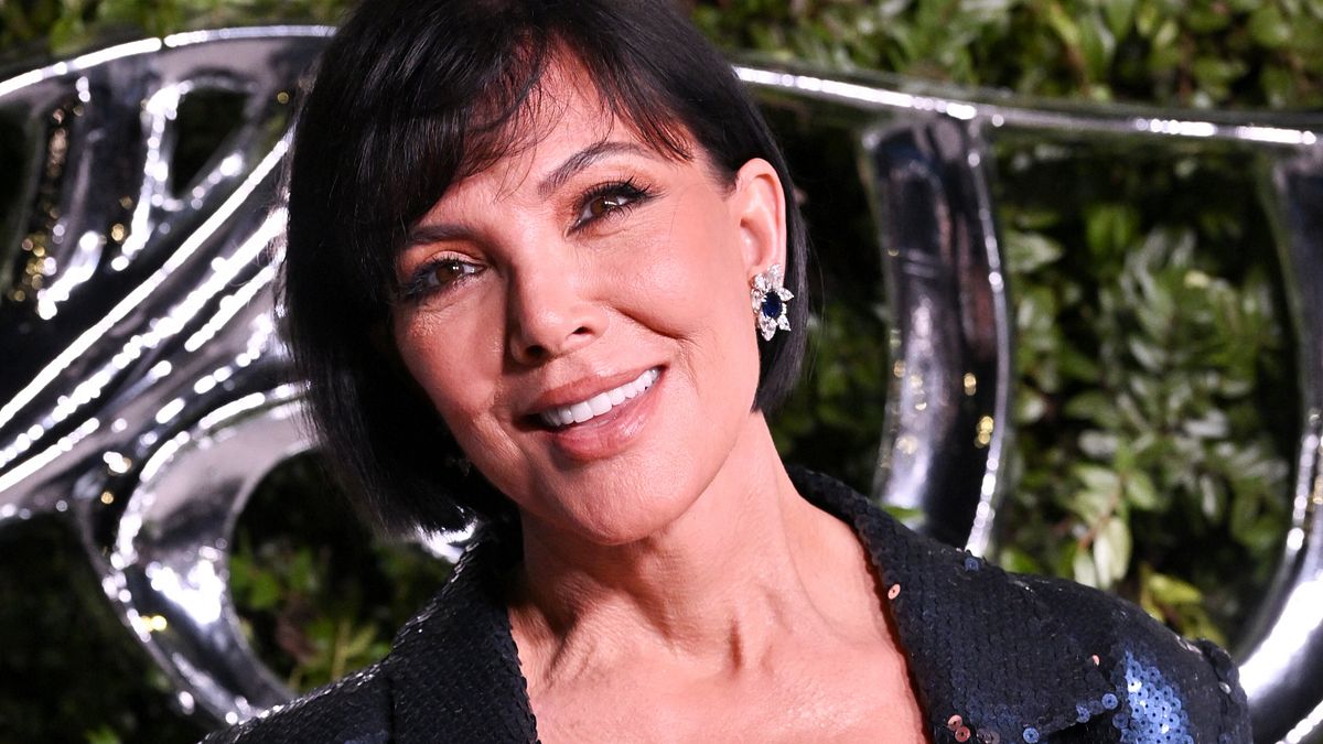 Un primo piano di Kris Jenner, madre di Kourtney, Kim, Khloé e Rob Kardashian, Kendall e Kylie Jenner 