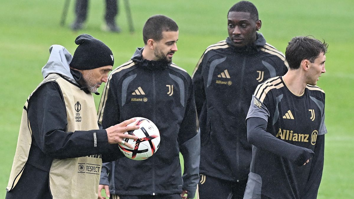 Allenamento Champions della Juventus