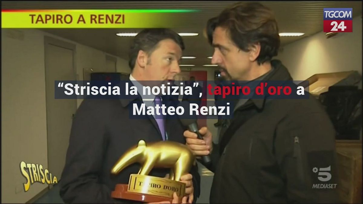 "Striscia la Notizia", Tapiro d'oro a Matteo Renzi