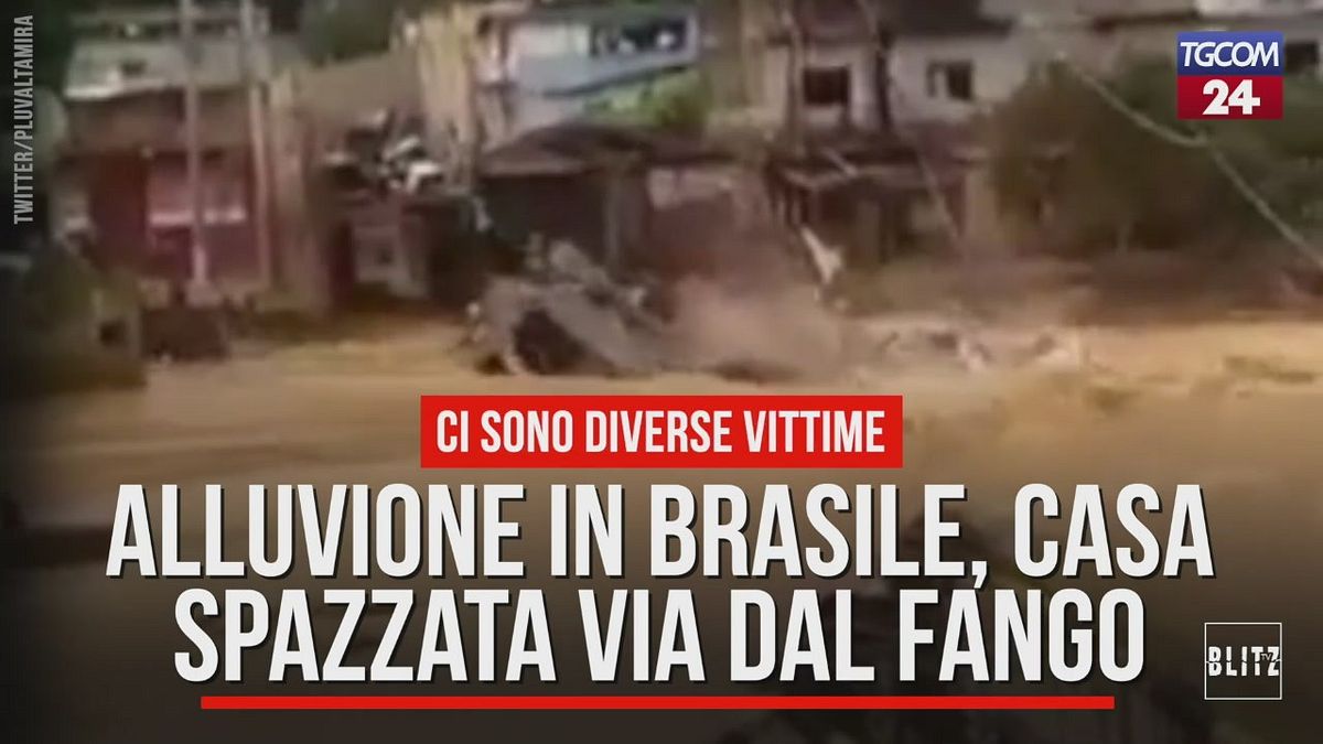Alluvione in Brasile, casa spazzata via dal fango