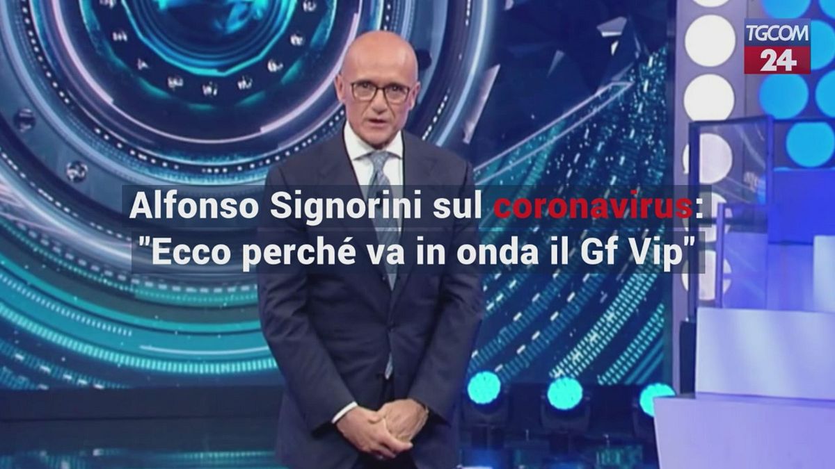 Alfonso Signorini sul coronavirus: "Ecco perché va in onda il Gf Vip"