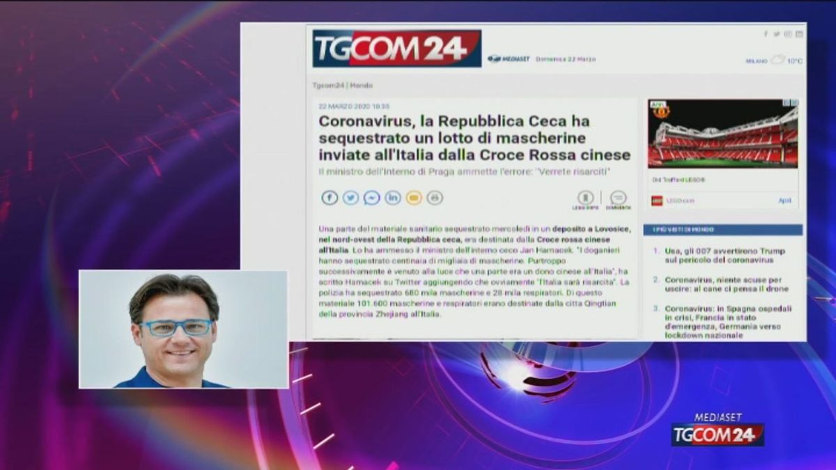 Mascherine bloccate in Repubblica Ceca, Ciocca (Lega) a Tgcom24: "Fatto gravissimo"