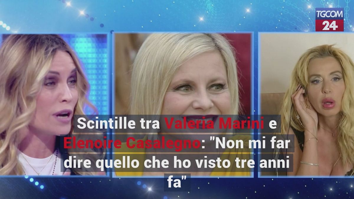 Scintille tra Valeria Marini e Elenoire Casalegno: "Non mi far dire quello che ho visto tre anni fa"
