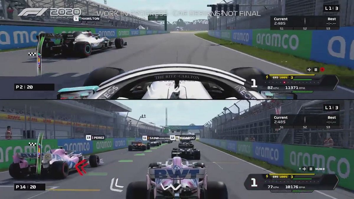 F1 2020: l'ultimo GP virtuale con lo splitscreen